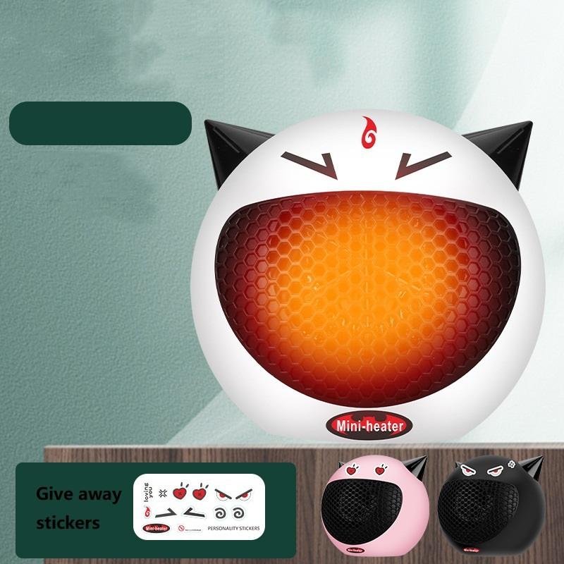 Net Red New Favorite Authentic Little Devil Heating Anti-cold Household Mini Air Heater Overheating Protection Heater DIY
