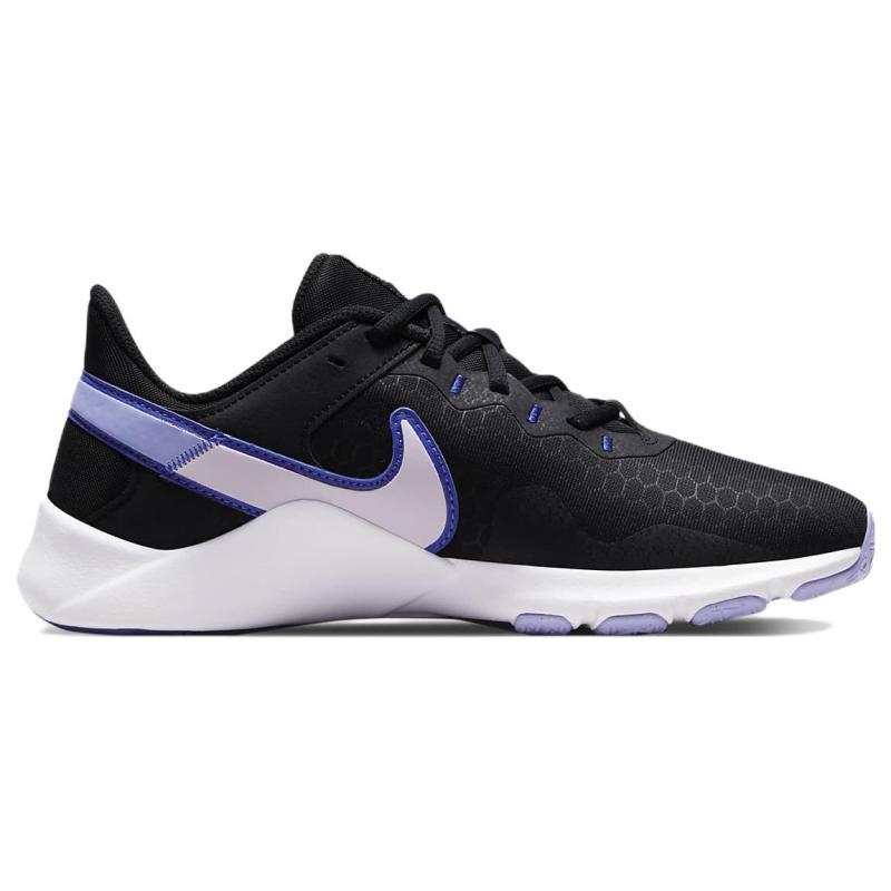 Nike Женские тренировочные футбольные бутсы Legend Essential 2 'Black Lapis Light Thistle' CQ9545-009