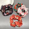 4pcs Set Fashionable Minimalist Girls' Christmas Hair Ties,High-Elasticity Non-Damaging Hair Bands with Christmas Element Prints