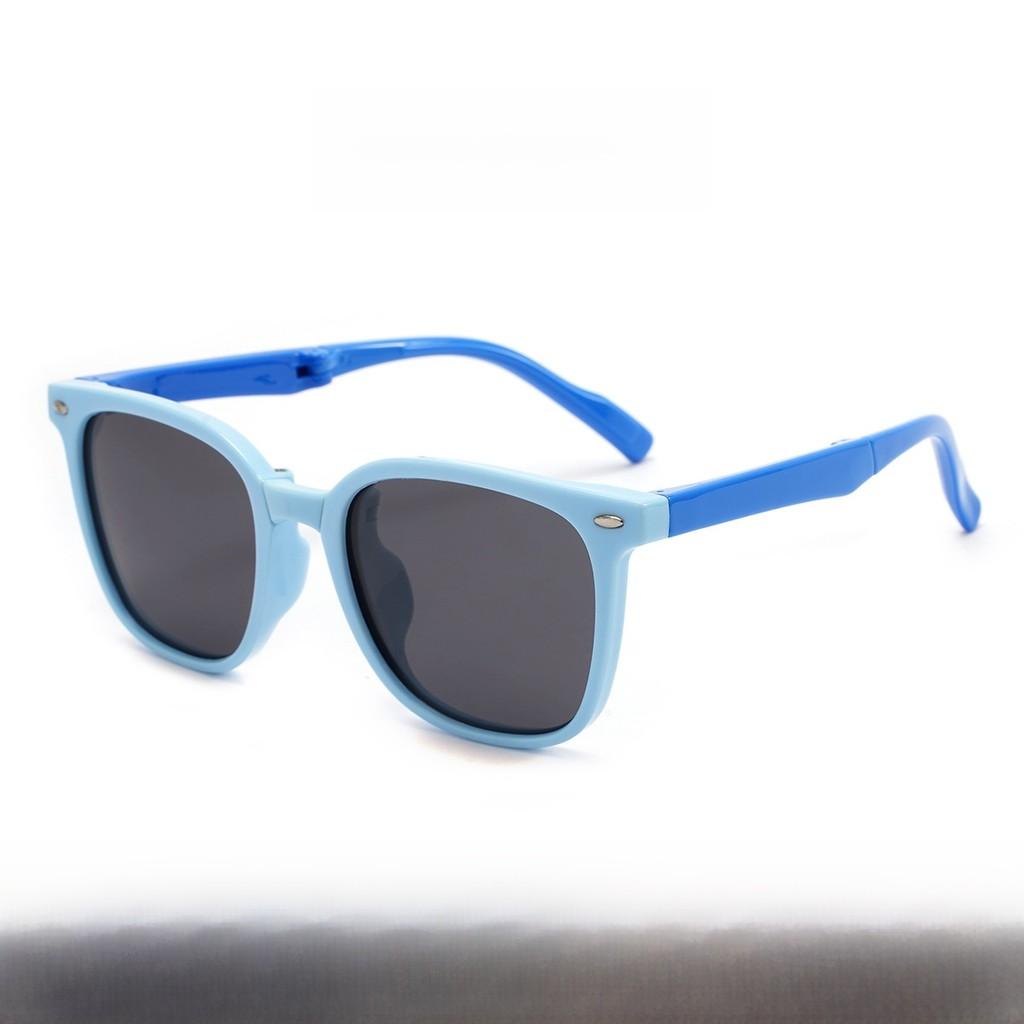 Kids Square Sunglasses Uv400 Polarized With Geometric Tac Lenses For Outdoor Play And Party