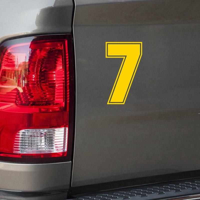 Figures 7 Racing Number Decal Helmet Racing Vinyl Cut Decals Motorcycle Accessories Car Sticker