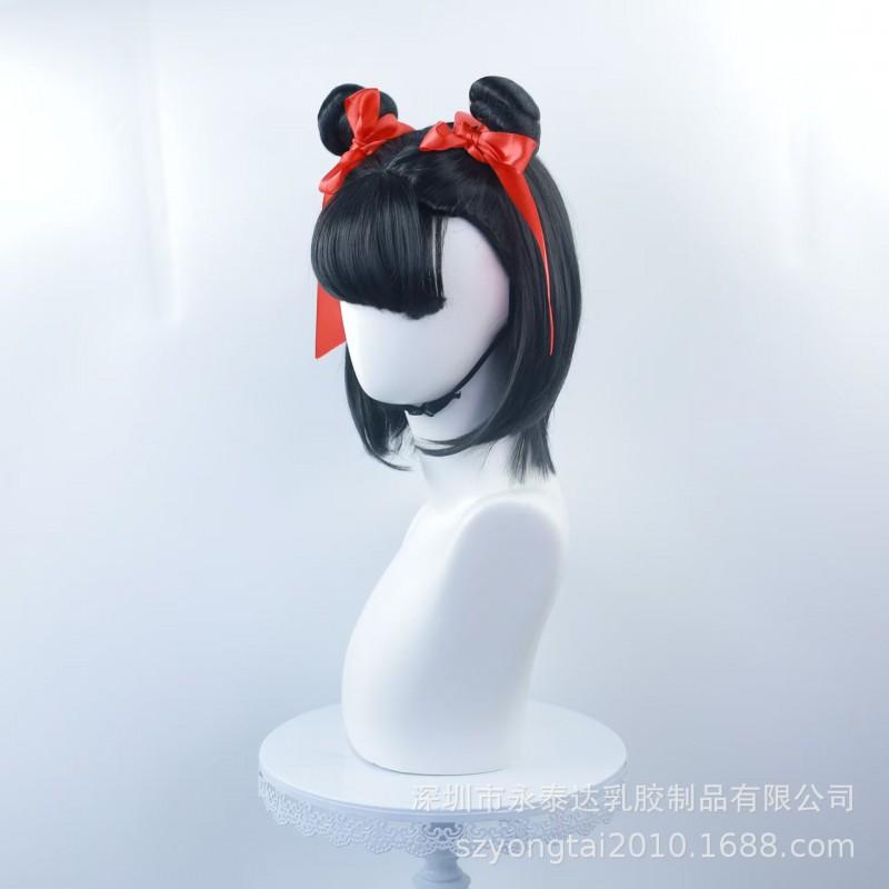 Nezha Style Wig With Headpiece Halloween Cosplay Costume Accessory Anime Fans