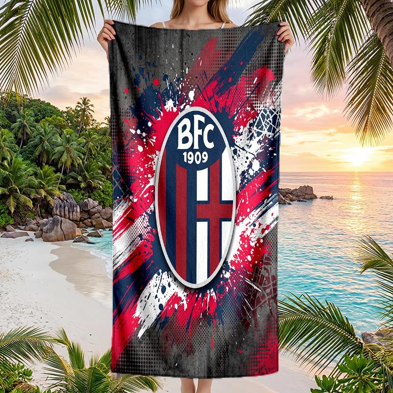 Bologna FC print Quick Dry Beach Towel Microfiber Absorbent Portable Travel Swimming Towel