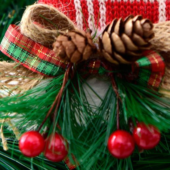Christmas Tree Ornaments Buffalo Plaid Stocking Sweater Hat Hanging Decoration for Holiday Tree Home Decor