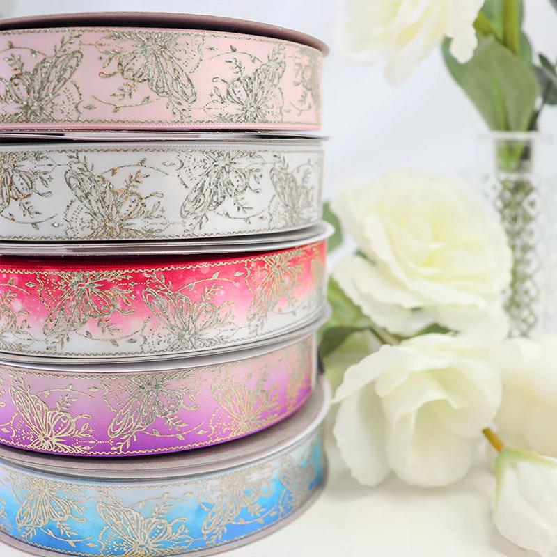 2,5 см*1 м/рулон обертка DIY несколько цветов декоративный узор горячего тиснения брошь значок градиент головной убор шляпа 9 цветов