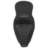Selle biplace - Harley-Davidson Touring (2008–2025) - Similicuir hydrofuge noir/rouge - Assise profonde - Soutien dorsal