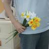Искусственные цветы нарцисса Real Touch, искусственный букет из шелковых цветов, украшение для дома