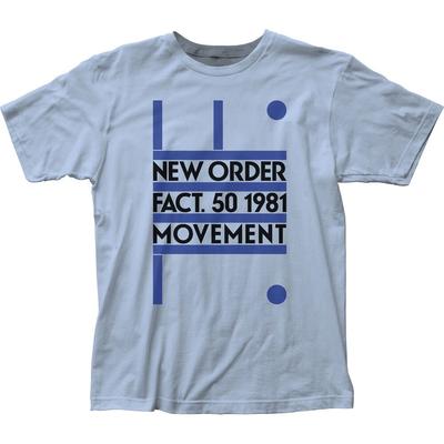 Футболка New Order Fact 50 1981 Мужская Рок-н-ролл Музыка Классическая Группа Светло-голубая