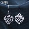 Серьги-подвески в форме сердца из стерлингового серебра 925 пробы, модные свадебные украшения