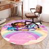 Gabby's Dollhouse Pattern Round Rug, Indoor/Outdoor Mat, for Picnic, Gameroom, Bedroom, Office, Living Room, Home Decor Carpet, Birthday Gift