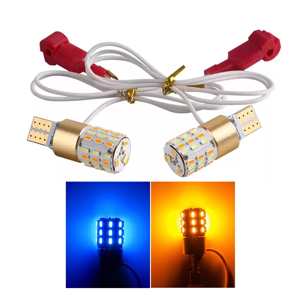 2 шт. T15 Указатель поворота Мотоциклетный сигнальный фонарь Габаритный фонарь Парковочный фонарь Заднего хода Цвет Туман Canbus Светодиодная лампа Аксессуары