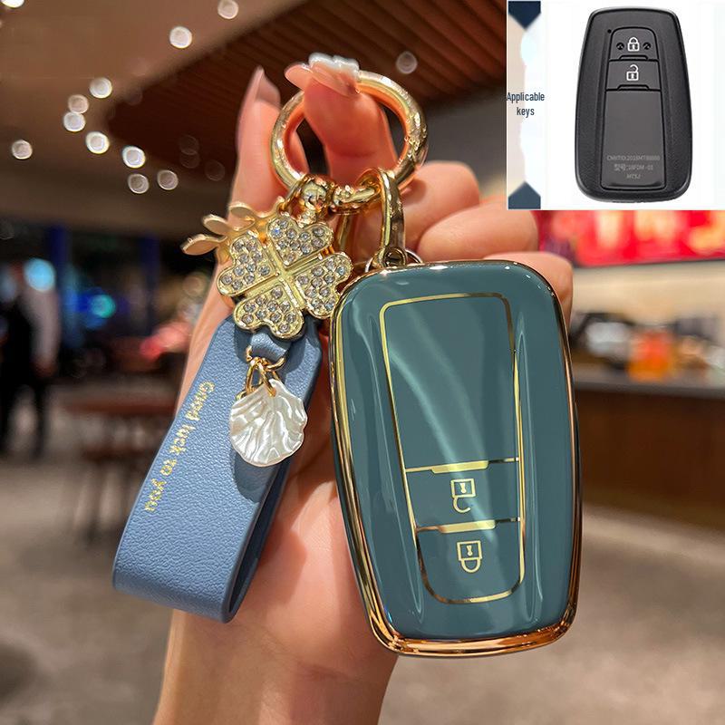 Чехол для ключа Toyota для 23 моделей: Highlander, Camry 8-го поколения, RAV4, CHR - чехол-пряжка для автомобильной сумки Dragon Asia Design