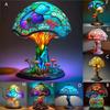 Vintage Resin Mushroom Table Lamp Plant Flower Series Snail Octopus Colorful Retro Night Light TYPE-C