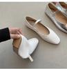 Туфли женские на плоской подошве кожаные кроссовки ретро с круглым носком простые балетки без застежек элегантные легкие неглубокие туфли Zapatos De Mujer