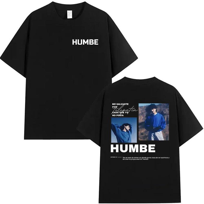 Singer Humbe Dueno Del Cielo Tour 2026 Graphic TShirt Mens Hip Hop Pop Fans Fashion Oversized Cotton T Shirt Gothic Streetwear