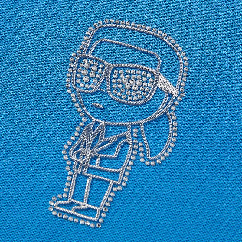 KARL LAGERFELD Polo Shirt Men's Blue M22O2001D09