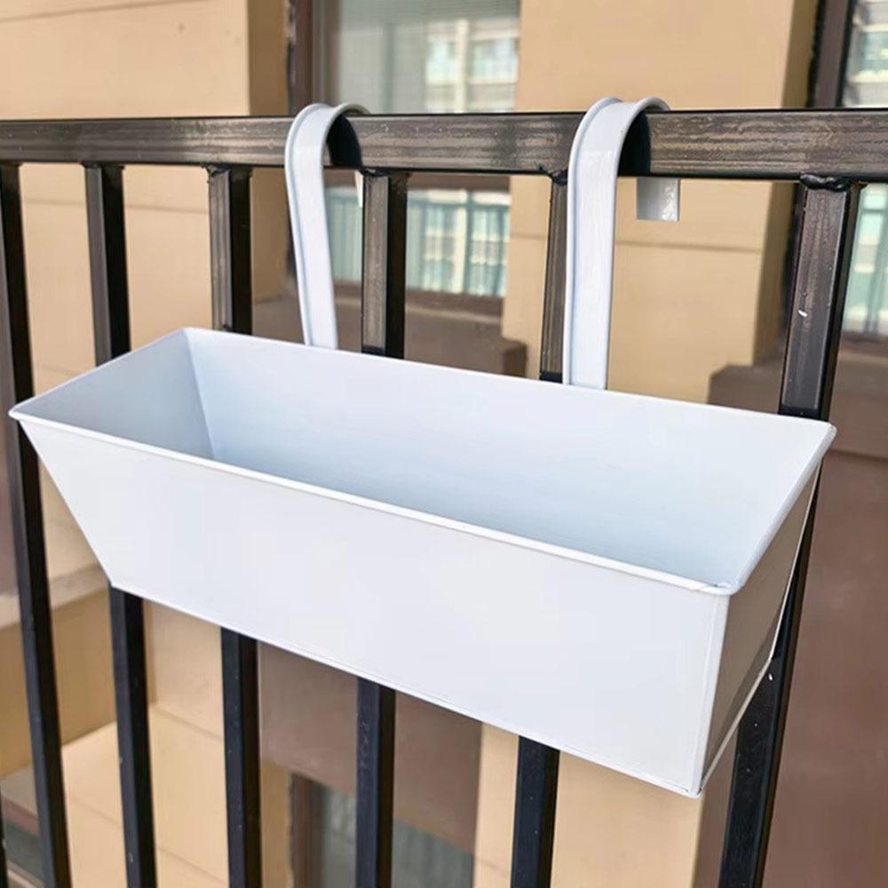 Iron Hanging Flower Pots Weather-Resistant Modern Boho Planter New Wall Mount Window Box