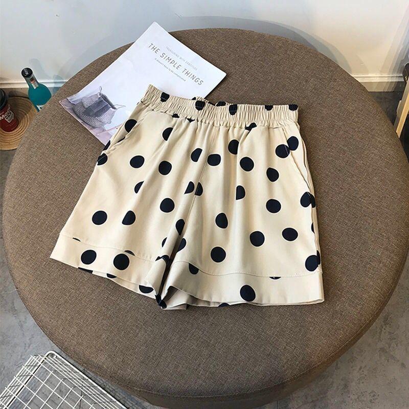 Женские модные летние свободные повседневные шорты, шорты, брюки, элегантные женские повседневные брюки с эластичной резинкой на талии, женские свободные шорты большого размера