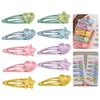 Sweet Hair Clip Star/ Heart Shape Snap Hairpin Candy Color Hair Clip for Spring Summer Hairpins for Teenagers Child