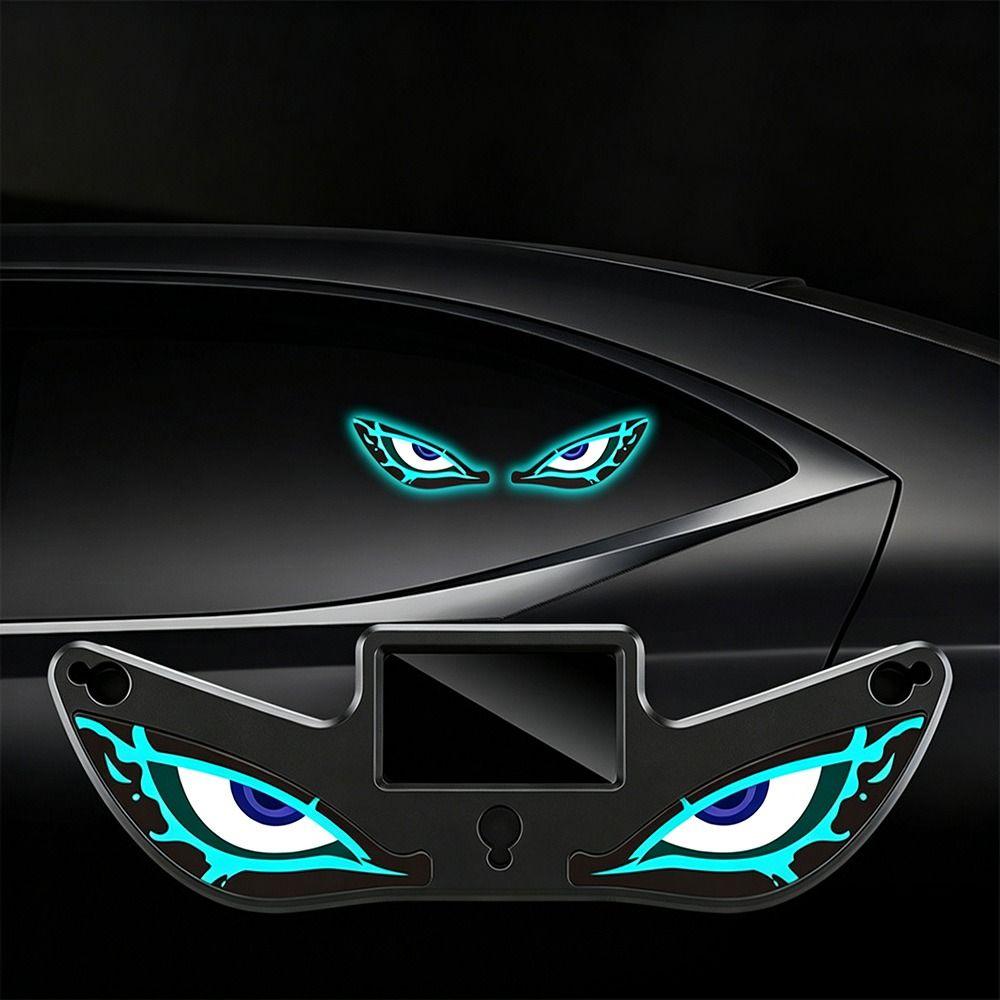 Suction Cup Solar LED Car Light Wireless Car Atmosphere Light New Devil Eyes Car Light