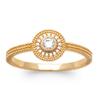 Gold Plated Ring 'Sissi' Golden White - 8 Mm