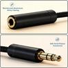 Headphone Splitter, Premium Gold Plated 3.5mm Aux Cable Y Audio Splitter, Nylon Braided Stereo Dual Headphone Jack Cord 1 in 2 Way Out Headset