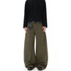 Kisko American Retro Barn-Style Wide-Leg Casual Scimitar Pants for Men and Women, High-End Loose-Fitting Versatile Commuting Pants
