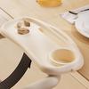 Snack Tray Attachment for Strollers with Handrest Dish And Storage Partition