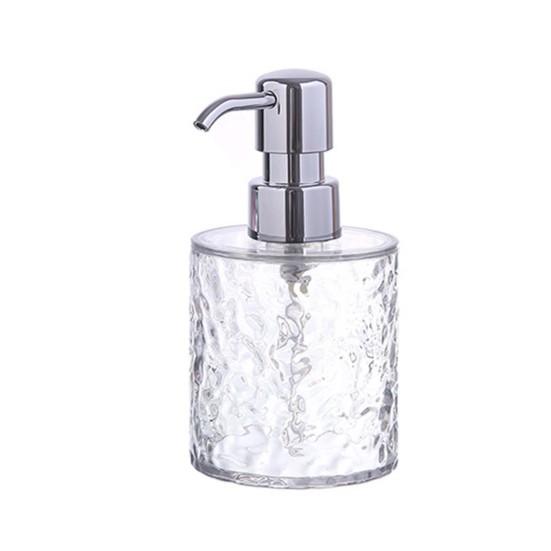 300/400ML Ripple Liquid Soap Dispenser Shampoo Body Hand Wash Shower Gel Facial Cleanser Container Bathroom Refillable Empty Press Pump Bottle