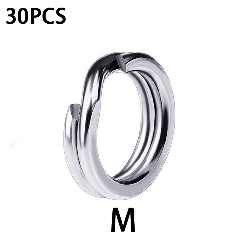 Flat Stainless Steel Lure Three Hook Connector Improved Strength Steel Ring for Multiple Fishing Applications