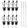 8PCS Stainless Steel Pourer with Silicone Dust Caps Suit for Bars, Restaurants