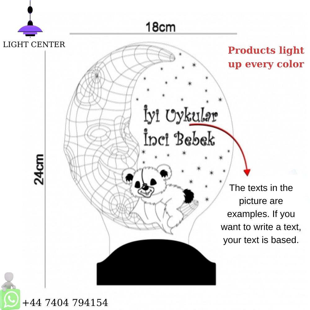 3D Customizable/ Teddy Bear Night Lamps Kids Led Desk Lamp Bedroom Decor Lamps for Bedrooms Home Decor