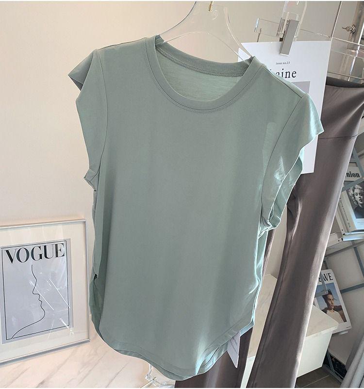 Приятная к коже, быстросохнущая футболка свободного кроя для йоги, бега, пеших прогулок и пилатеса