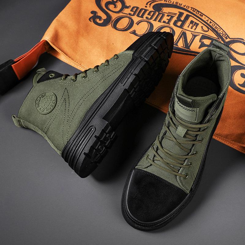 Осень новые дышащие высокие ботинки Мартин мужские британские ретро обувь ботинки платформа короткие ботинки повседневная обувь