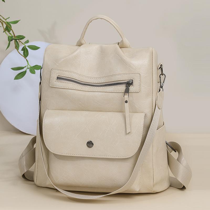 Большая вместительная дорожная сумка, женский мягкий кожаный рюкзак, ретро-рюкзак для поездок на работу