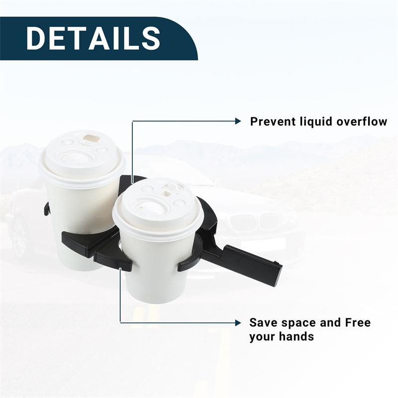 Car Rear Cup Holder Bracket Dual Hole Plastic Center Console Cup Holder Replacement Auto Accessories For Bmw E39 1997-2003