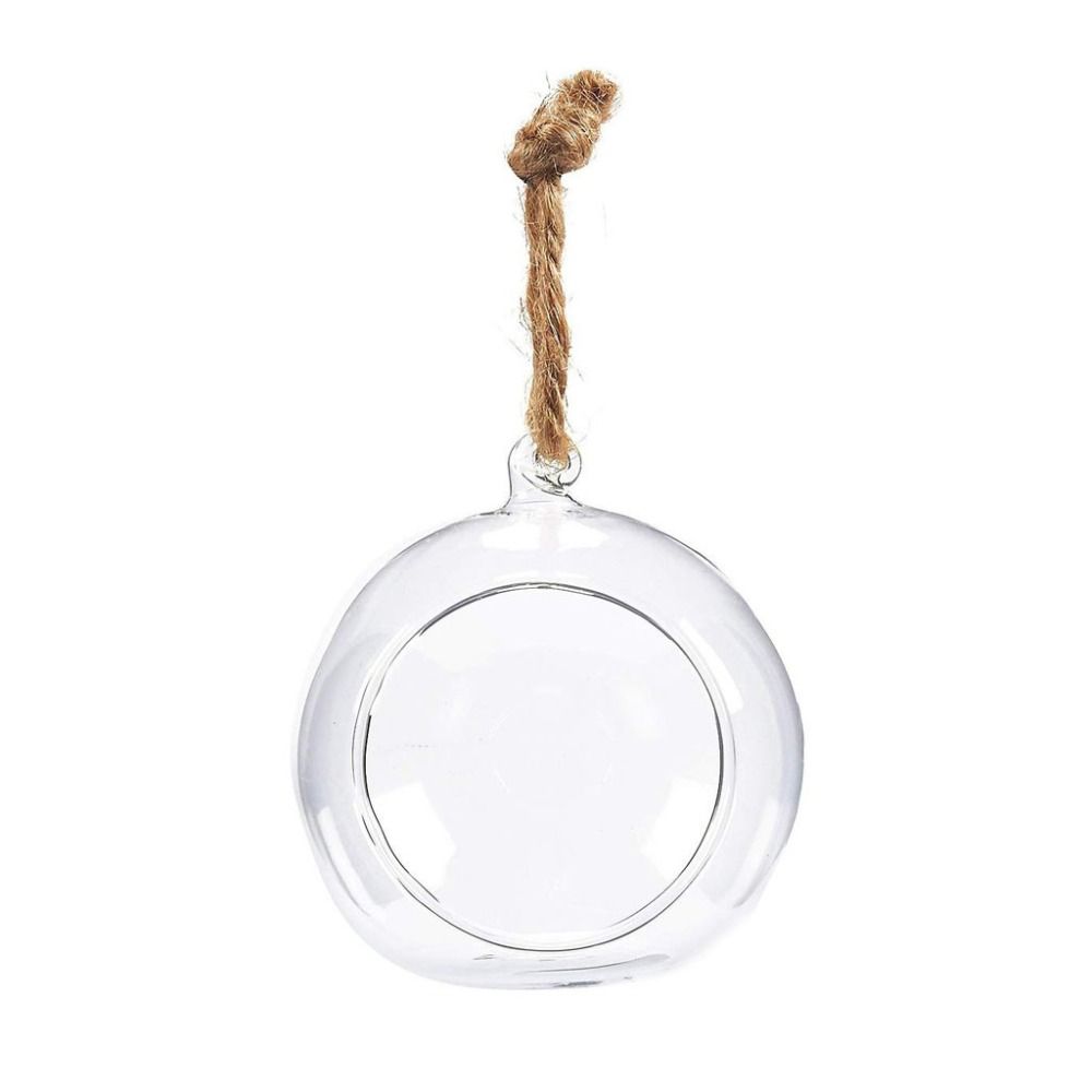 Ball Hanging Tealight Holder Transparent Glass Planter Succulents Plant Ball Container Hydroponics