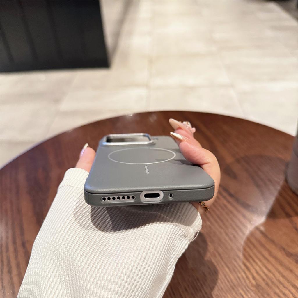 Безрамочный чехол для телефона Xiaomi Xiaomi15Pro с кожаным узором и тонким кольцом, магнитная застежка, защитный чехол для Xiaomi15