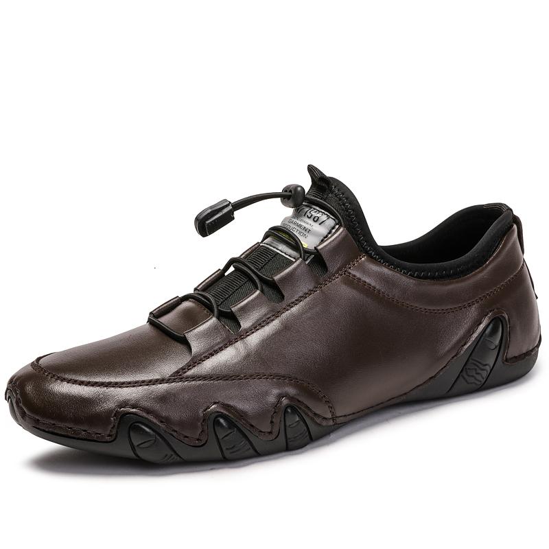 Мужская кожаная повседневная обувь Обувь для вождения