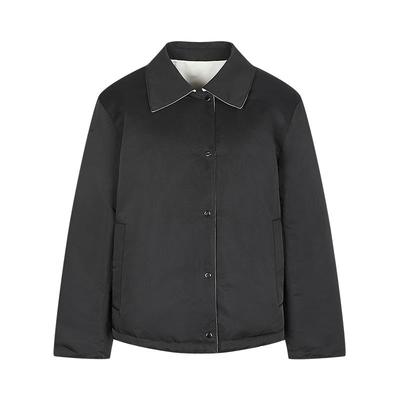 LESS Женский пуховик укороченный с лацканами Осень 2025