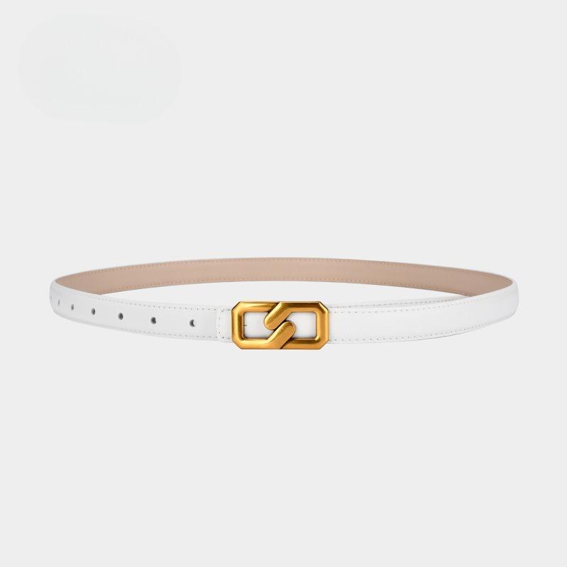 Модное платье-свитер Тонкий пояс для женщин Ретро корейский стиль Тонкий пояс для женщин Ремень для джинсов на молнии