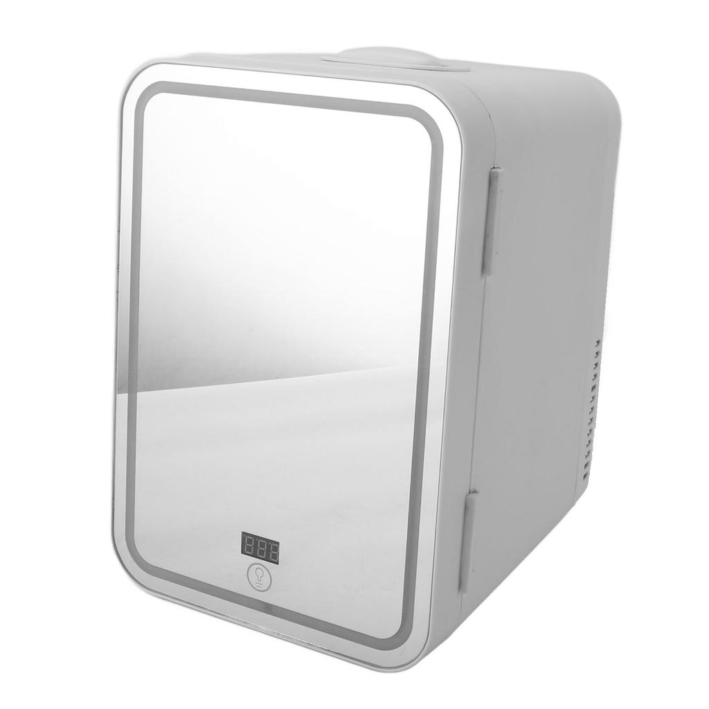 Portable Mirrored Beauty Fridge With Lighting 8L Mini Fridge Skin Care Makeup Storage with Mirror