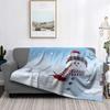 Home Decoration Plush Throw Sofa Blanket Bedspread Bed Fluffy Soft Blankets Decor Plaid Modern Halloween Merry Christmas Winter