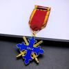 Romanian Bravery Medal, Blue Cross Badge, Foreign Commemorative Medal, Metal Badge, Pendant, Badge, Christmas Gift, Stocking Stuffers