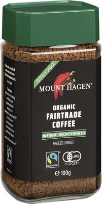 Кофе растворимый Mount Hagen Fairtrade без кофеина - Процесс натуральной декофеинизации удаляет 99,7% кофеина, сохраняет вкус, 100 г (х 1)