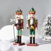 Рождественский Щелкунчик, деревянная кукольная статуэтка, ручная работа, миниатюрный солдат из грецкого ореха, украшение для праздничного стола