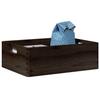 Storage Box - vidaXL - Solid Pine Wood - Black - 40 X 30 X 13 Cm - 12 L