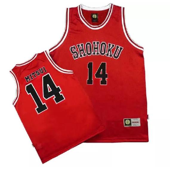 1-15 Anime Shohoku School Basketball Team Jersey Cosplay Costume Sakuragi Hanamichi Rukawa Jersey Sports Wear Uniform