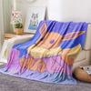 Cute Eevee  Print Flannel Blanket, High quality Comfortable for All Seasons, Home Decor, Warmth and Comfort