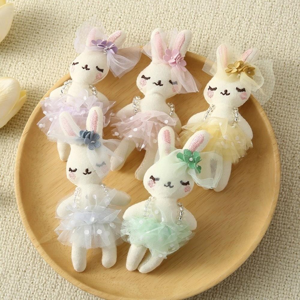 Handmade Bunny Plush Brooch Stuffed Animal Cartoon Doll Pin Hair Clip Accessories